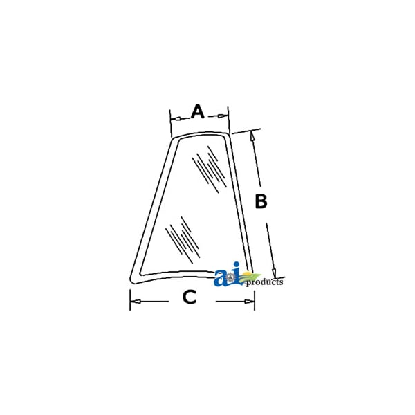 Glass, Rear, Quarter (RH) 55.5" x38" x6"